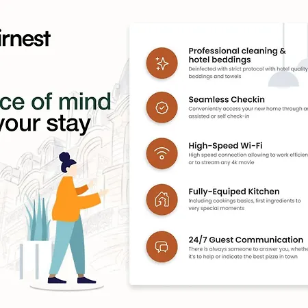 Stylish 2br With Ac & Terrace | By Airnest *